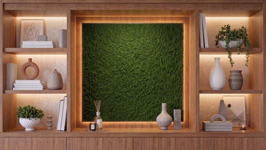Green Studio horizontal fabric backdrop for professional video calls