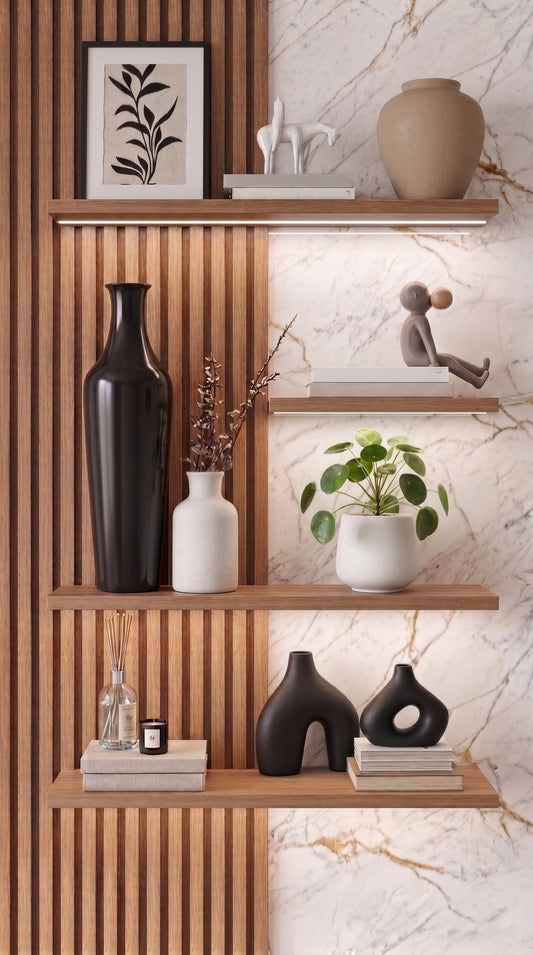 Marble Slat vertical fabric backdrop for content creators and social media