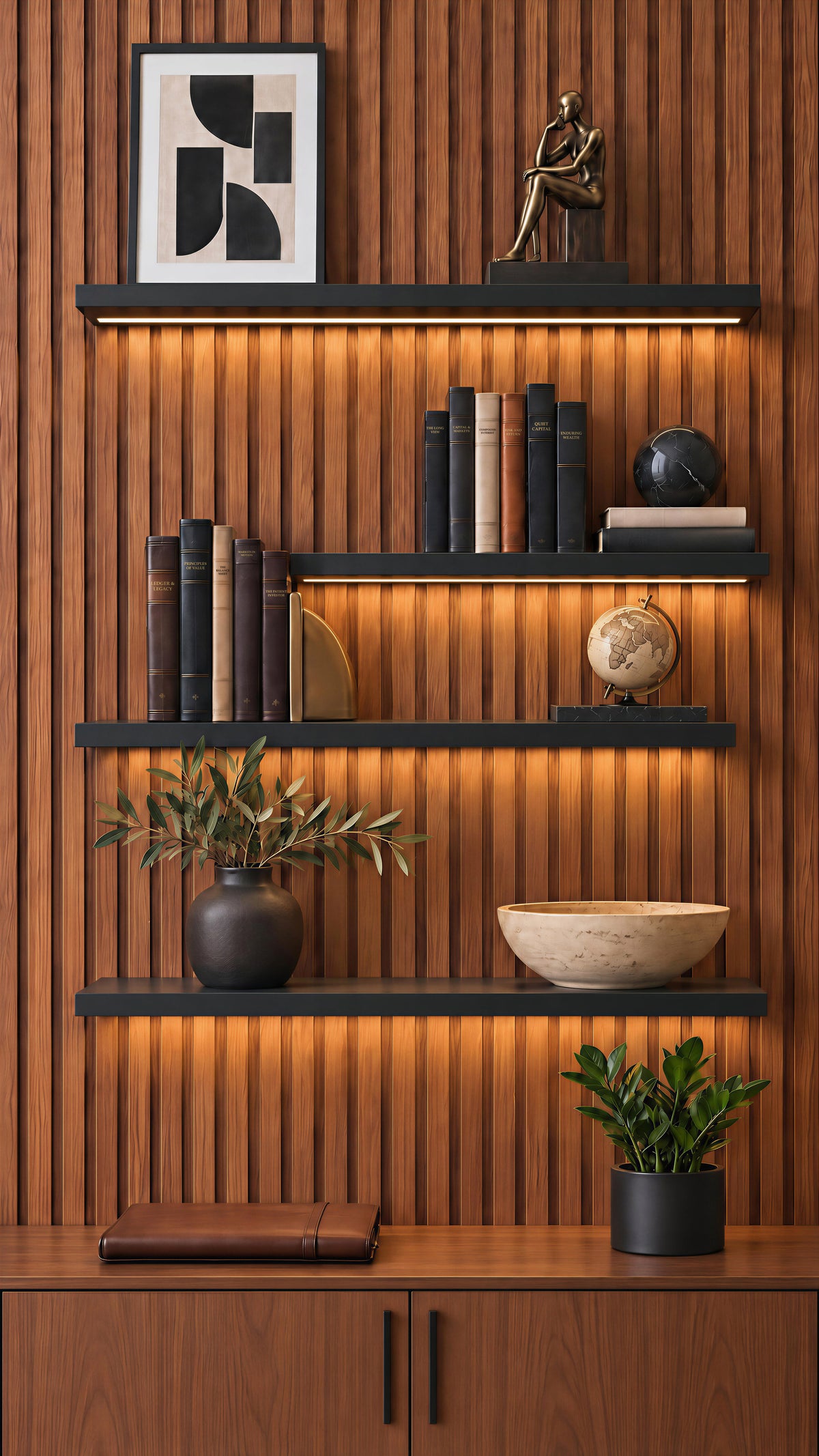 Wall Street Studio vertical fabric backdrop for finance and business content creators